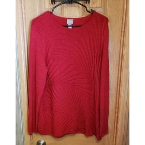 Chico's size 2 = Medium red pullover sweater